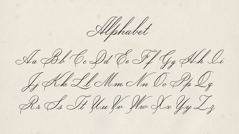 Elegant flowing cursive and script font styles