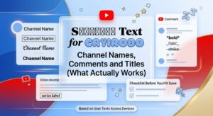 Stylish Text for YouTube: Channel Names, Comments and Titles (What Actually Works)